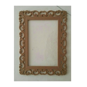 Marco de espejo de madera hecho a mano, acabado natural con estilo antiguo de primera calidad, diseño moderno para sala de estar o pasillo encantador - Product Image 4