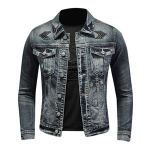 Veste en jean rétro de haute qualité, streetwear vintage classique, mode décontractée, jean en coton durable, vêtements d'extérieur - Product Image 1