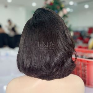 La mejor calidad Super Bone Straight Color natural Frontal Bob con precio al por mayor de cabello humano real cabello vietnamita - Product Image 5