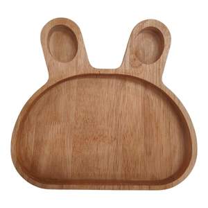 Premium Quality Wooden Bunny Shaped Serving Tray Decorative Sectioned <b>Platter</b> for Snacks & Dry Fruits Available for Sell - Product Image 4