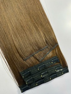 Wholesale Cuticle Aligned Raw Vietnamese Human Hair Extensions Double Drawn Seamless <b>Clip</b> Ins Hair Extension Smooth and Shiny. - Product Image 4
