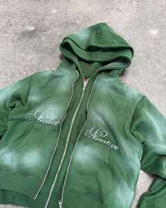 Sweat-shirt à capuche imprimé avec un design délavé, logo de dessin animé blanc, coupe ample, col à capuche, sweat-shirts personnalisés, service OEM - Product Image 4