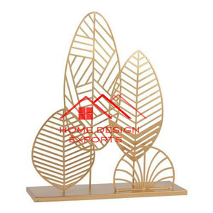 Escultura Metálica Moderna con Bola de Cristal en Metal Dorado para Decoración de Mesa en Hogar u Oficina - Product Image 5