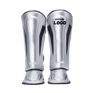 Top Grade PU Leather Boxing <b>Shin</b> <b>Guards</b> <b>MMA</b> Muay Thai Training Leg Warmers Light Kicking <b>Shin</b> Pads New Ankle Protector - Product Image 1