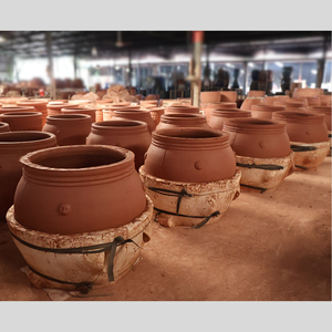 Maceta de Flores Grande Clásica de Cerámica Esmaltada Hecha a Mano, Ecológica, Duradera, con Orificio de Drenaje para Uso en Jardines y Paisajes del Hogar - Product Image 5