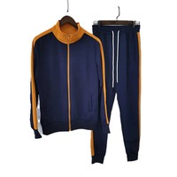 Ensemble deux pièces de sport d'hiver pour homme, grande taille, en molleton respirant 100 % coton, idéal pour la gym et l'entraînement