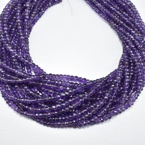 Perles rondes facettées en améthyste africaine de 4,5 mm, 17 pouces, pierres précieuses naturelles, pour la fabrication de bijoux, artisanat, prix de gros - Product Image 3