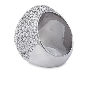 Bague Moissanite VVS Iced Out ronde taille brillante en argent sterling 925 Hip Hop magnifique bague accessoires pour hommes - Product Image 3