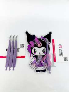 High Quality Sustainable Custom Acrylic Cute Kitty Halloween Lash <b>Tile</b> With <b>Magnet</b> For Eyelash Extension Tweezers Available - Product Image 3