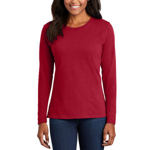 Camisa de mujer de manga larga de alta fabricación más vendida/camisa de mujer de color sólido de secado rápido transpirable - Product Image 1