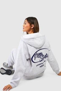 Streetwear urbain Ensemble de survêtements d'hiver pour femmes Sweat à capuche zippé surdimensionné Deux pièces Logo personnalisé Tenue de jogging OEM Fashion Wear 100% - Product Image 5