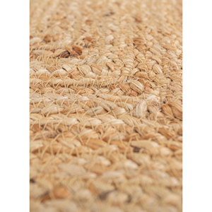 Tapis en jute et chanvre tissés à la main Nomadic Threads beige et marron, couleur unie, rayé, rectangulaire pour la maison, le couloir, la chambre - PDJT-74 - Product Image 3