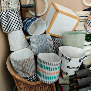 Cestas de Almacenamiento Multifuncionales de Algodón MORE para Lavandería, Cocina y Dormitorio, Multicolores, 18x16 Pulgadas, Multiformas - Product Image 1