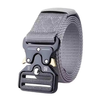 Cinturón Táctico de Liberación Rápida para Hombre, Informal, para Caza, Senderismo y Actividades al Aire Libre, de Tela de Poliéster Ajustable, Aleación de Metal de Alta Resistencia, 5.0 cm