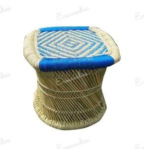 Tabouret de bar en bambou fait à la main Sarkanda pouf classique pouf pour Restaurant hôtel salon jardin os incrustation Console - Product Image 5