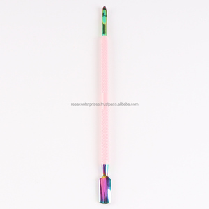 Kit d'outils de manucure et pédicure double embout en acier inoxydable pour repousser les cuticules, nettoyer et éliminer les peaux mortes, outil pour gel de vernis à ongles Reeax - Product Image 4