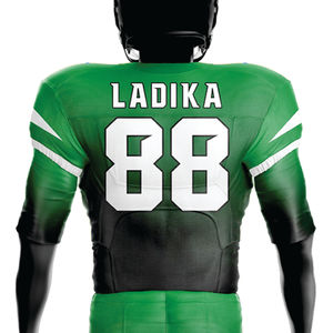 Uniforme de football américain personnalisé sublimé pour hommes vert noir attirail sergé équipement d'équipe 100% polyester maillot court pantalon tenue - Product Image 3