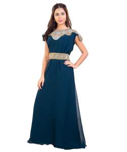 Moroccan Islamic <b>Kaftan</b> Beach Fancy Modern Floor Length Long Sleeve For <b>Women</b> Dress - Product Image 4