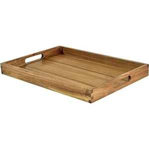 Organisateur de plateau de service en bois fabriqué à la main durable de qualité supérieure avec taille personnalisée pour les tables à manger de bureau de restaurant à domicile-Inde faite à la main - Product Image 2