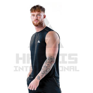 เสื้อกล้ามผู้ชายไซส์ใหญ่ระบายอากาศได้ดีดีไซน์แบบ OEM จากปากีสถาน - Product Image 5