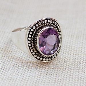 Vintage Style Amethyst Gemstone 925 Sterling Silver Birthstone Ring February Gift For Women Fine Jewelry - Product Image 2