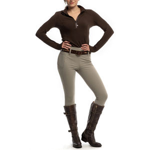 Vêtements équestres respirant taille élastique plat devant printemps siège complet impression Silicone pantalon d'équitation femmes culottes - Product Image 1
