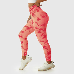 Leggings de Yoga Personalizados de Cintura Alta con Tie Dye, Transpirables, con Cierre de Cordón, Ropa Deportiva, Pantalones de Fitness para Mujer - Product Image 1