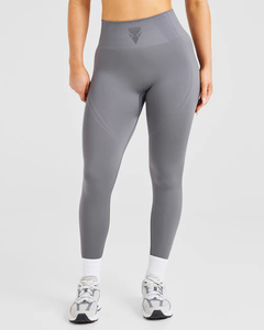 Pantalon de sport pour femme à taille mi-haute, à carreaux, longueur totale, respirant, écologique, séchage rapide, taille élastique, yoga - Product Image 1