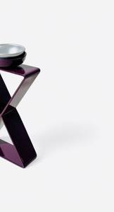 Modern Minimalist Hourglass Bakhoor <b>Burner</b> Purple Metal Geometric Design <b>Oud</b> Incense Holder For Middle Easter & Gulf Home Use - Product Image 4