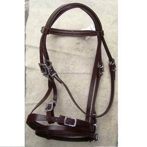 Brida de caballo de cuero Premium de alta calidad, banda decorativa para la frente y la nariz - Product Image 2