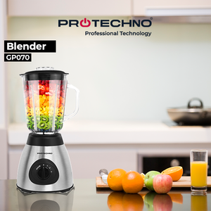 Protechno 2-in-1 Multifunktionsmixer 1,5L Glaskrug & 50g Mahlbehälter 250W Edelstahl-Basis Professionelles Küchengerät - Product Image 1