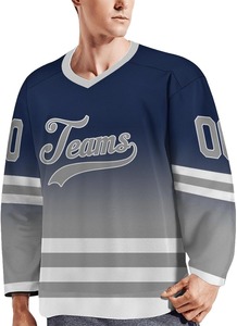 Maillots de hockey sur glace personnalisés vente en gros OEM prix d'usine uniforme d'équipe professionnelle panneaux renforcés de polyester à séchage rapide durables - Product Image 5