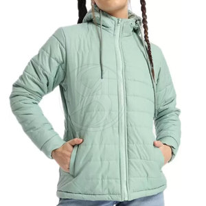 Veste matelassée en coton tricoté pour femme, respirante, avec logo personnalisé, de haute qualité, pour l'hiver, design personnalisé, prix bas - Product Image 1