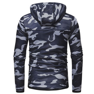 Custom Sport Wear Fitness Slim Fit Hoodies Full Zipper Men's Jacket Fishing <b>Run</b> Jacket Long Sleeve Hooded Closure - Product Image 5