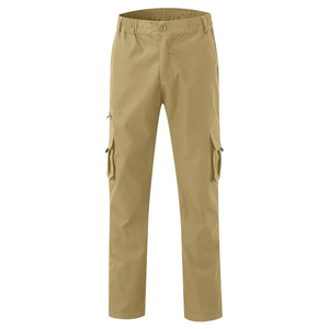 2025 Multi bolsillos de moda para hombre Chino Cargo pantalones de tela de poliéster de calidad superior diseño personalizado Chino pantalones Cargo sólidos - Product Image 4
