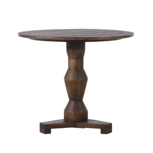 Table d'appoint en bois massif écologique avec base en balustre tourné, table ronde d'appoint, meubles de salon, chambre à coucher, bon prix - Product Image 5