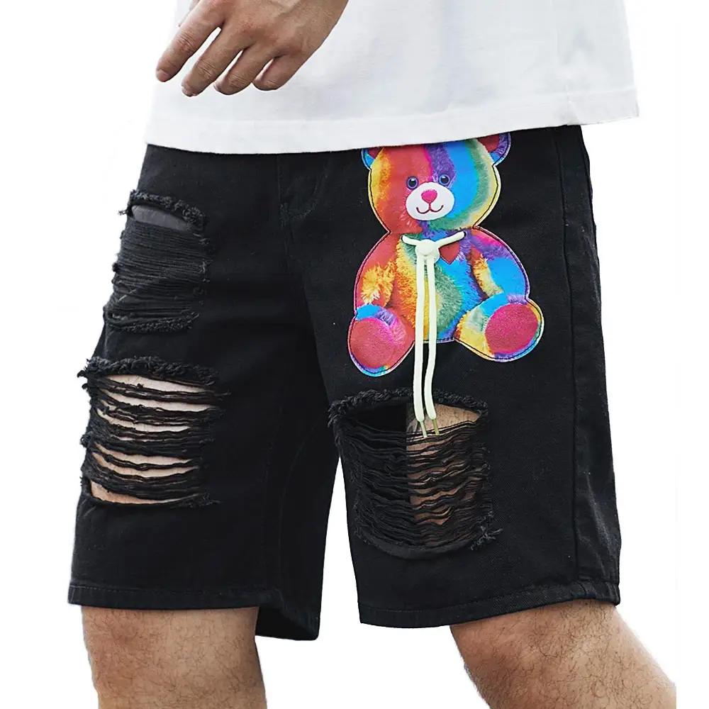 Pantalones cortos de mezclilla para hombre, shorts de mezclilla finos, informales, novedad de verano, gran oferta