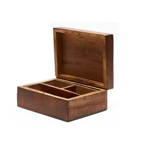 Caja de almacenamiento de joyería de madera Caja de embalaje y joyería de madera de acacia delicada Caja de madera natural de Crescent Crafts - Product Image 3