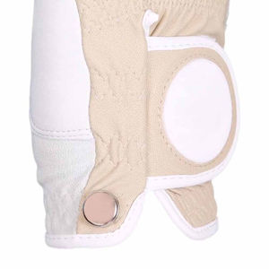 Guantes de golf Antideslizante Blanco y azul Cabretta Guantes de cuero Hombres/hombres Transpirable Alta calidad - Product Image 5