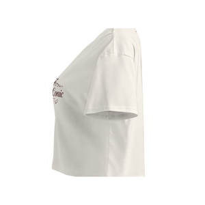 เสื้อครอปผู้หญิงทรงหลวมสบายๆ สไตล์ลำลองสำหรับฤดูร้อน ผ้าเจอร์ซีย์เนื้อฝ้ายผสมวิสโคส ระบายอากาศได้ดี น้ำหนักเบา ไหล่ตก - Product Image 5