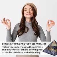 Großhandel KALA CULTURE Handgefertigte Dreifach-Schutz Orgonit-Pyramide mit Schwarzem Turmalin, Hämatit und Obsidian zur Heimdekoration