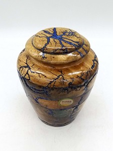 Urna Funeraria de Resina con Efecto Relámpago para Cenizas de Adultos, Diseño Shisham Cremation Memory Collector, Apta para Cementerio - Product Image 2