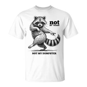 T-shirt con meme del procione danzante 'Non è il mio rifiuto, non è il mio bidone' per promozioni - Product Image 1