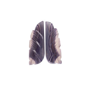 Pierre précieuse en vrac Multi Fluorite 2 pièces 73cts Lot de pierres précieuses sculpture pierre précieuse pour la fabrication de bijoux à la main pierre anneau boucle d'oreille - Product Image 1