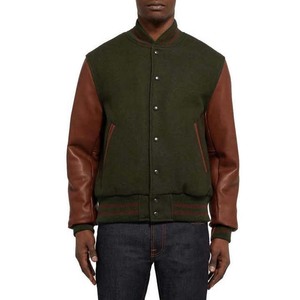 Best Wholesale Men's Winter Clothing Custom Wool Fleece Baseball and Letterman Varsity <b>Jackets</b> College Baseball <b>Jacket</b> For Men - Product Image 2