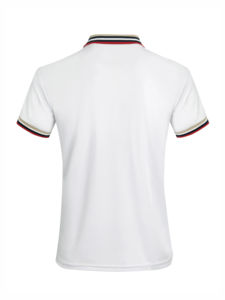 Polo de manga corta personalizable de verano para hombre, directo de fábrica, venta al por mayor, ropa de negocios bordada con solapa, estampado en blanco - Product Image 2