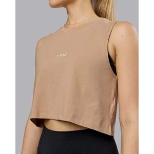 Go-To FLXCotton Tank-Breathable Warm Smoke-สีขาว - Product Image 4