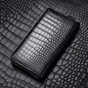 Cartera de cuero personalizada hecha a mano unisex de cocodrilo personalizada para uso unisex con diseño de logotipo personalizado - Product Image 5