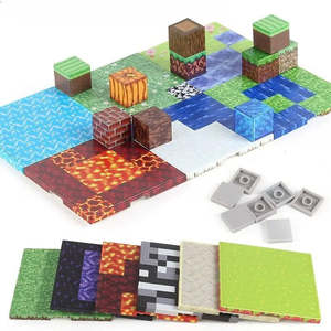 ชุดบล็อก Minecraft ขนาดที่กำหนดเองได้ ฐานแม่เหล็กพลาสติก 3 มิติ ได้รับการรับรองมาตรฐาน EN71/CPC สำหรับของเล่นเสริมสร้างทักษะ STEM - Product Image 2