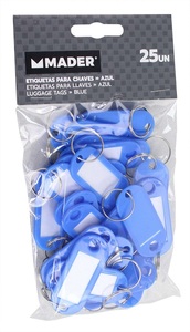 Portachiavi blu con etichetta 25 pezzi (Mader 65356) - Product Image 2